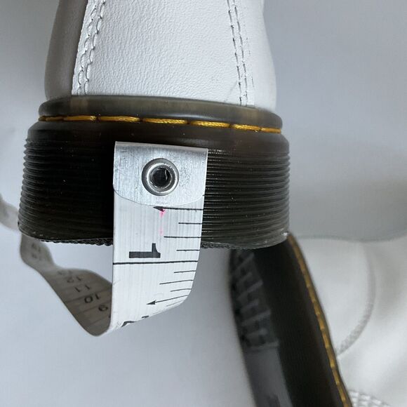 Dr. Martens Leather Zavala Ankle Combat Boots White 9 - Picture 8 of 12